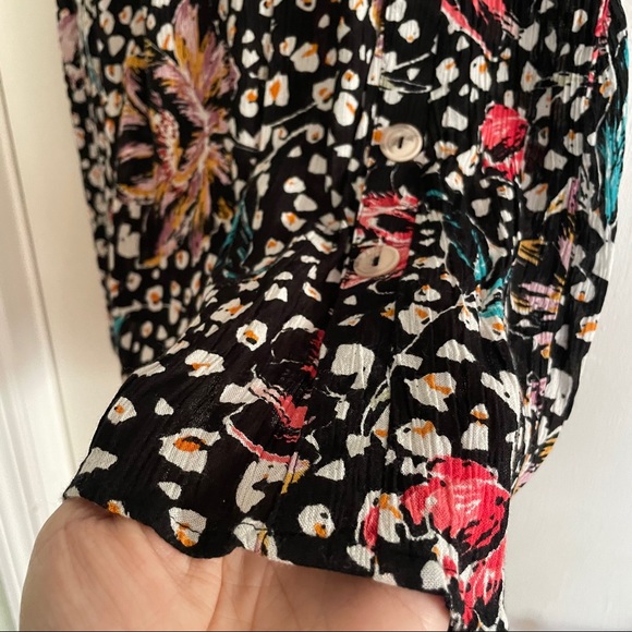 NWOT AQUA Leopard Floral A-Line Dress - Picture 5 of 8